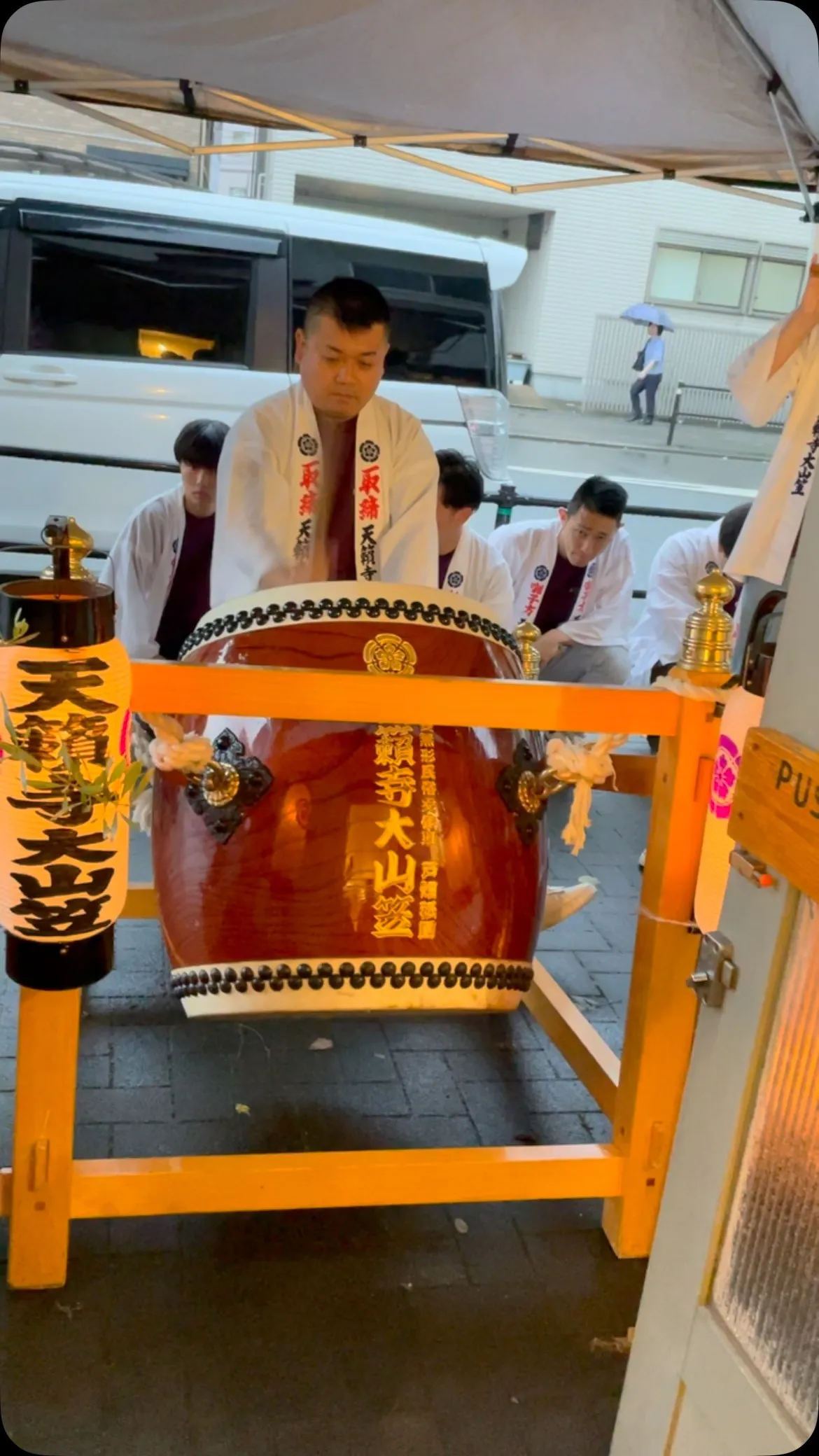 天籟寺大山笠打ち込み